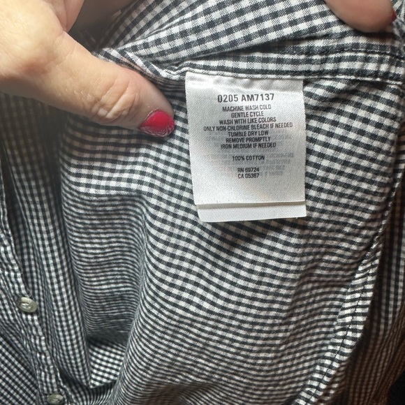Columbia‎ black gingham men’s shirt XL - Picture 5 of 5
